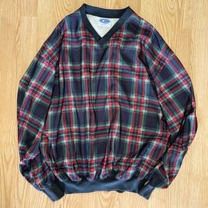 Vintage Starbus Plaid Weather Screen Windbreaker Pullover Jacket Size XL